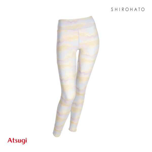 アツギ ATSUGI クリアビューティアクティブ ヨガ レギンス グラデーション柄 ストレッチフィット 10分丈 レディース