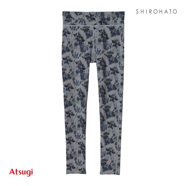 アツギ ATSUGI クリアビューティアクティブ レギンス ボタニカル柄 ストレッチフィット 10分丈 レディース スポーツウェア ボトムス