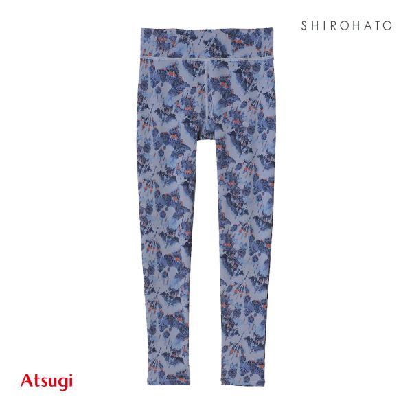 アツギ ATSUGI クリアビューティアクティブ レギンス ボタニカル柄 ストレッチフィット 10分丈 レディース スポーツウェア ボトムス