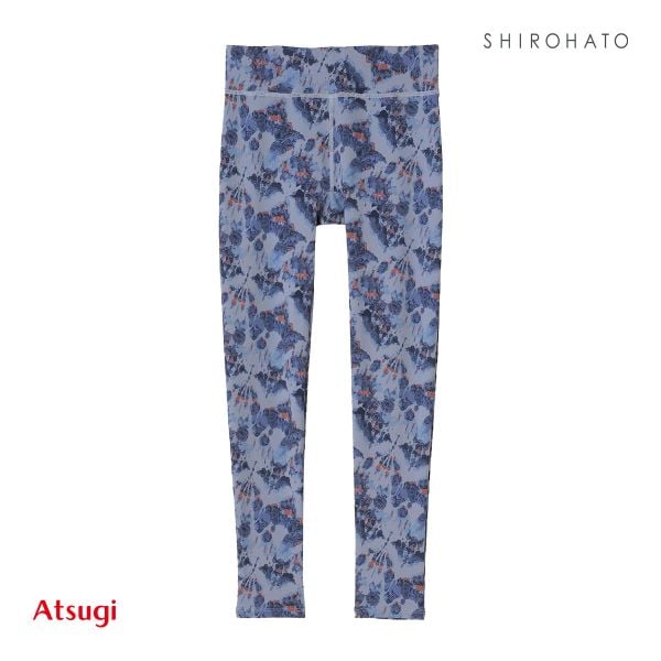 アツギ ATSUGI クリアビューティアクティブ レギンス ボタニカル柄 ストレッチフィット 10分丈 レディース スポーツウェア ボトムス