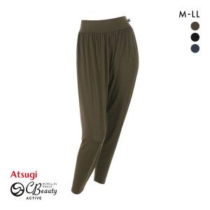 アツギ ATSUGI クリアビューティ アクティブ イージーパンツ なめらか サルエルパンツ ヨガ 10分丈