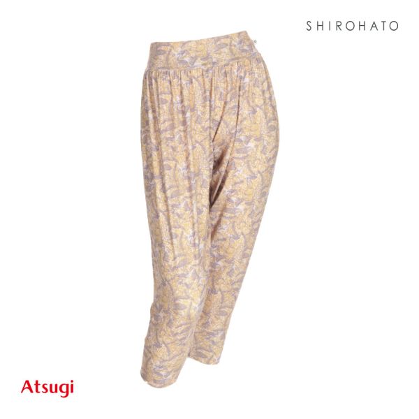 アツギ ATSUGI クリアビューティ アクティブ リーブス柄 サルエルパンツ ヨガ ボトムス レディース