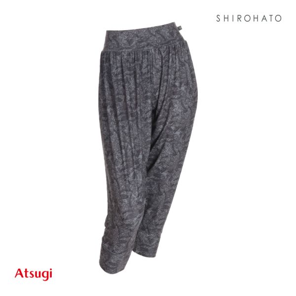 アツギ ATSUGI クリアビューティ アクティブ リーブス柄 サルエルパンツ ヨガ ボトムス レディース