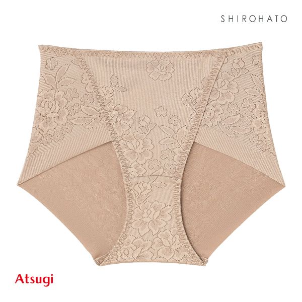 アツギ ATSUGI SLATTY スラッティ 花柄ジャガード ヘムショーツ ショート丈 お腹おさえ 単品