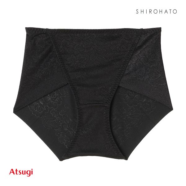 アツギ ATSUGI SLATTY スラッティ 花柄ジャガード ヘムショーツ ショート丈 お腹おさえ 単品