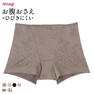 アツギ SLATTY スラッティ 花柄ジャガード ヘムショーツ お腹おさえ 1分丈 単品 ATSUGI
