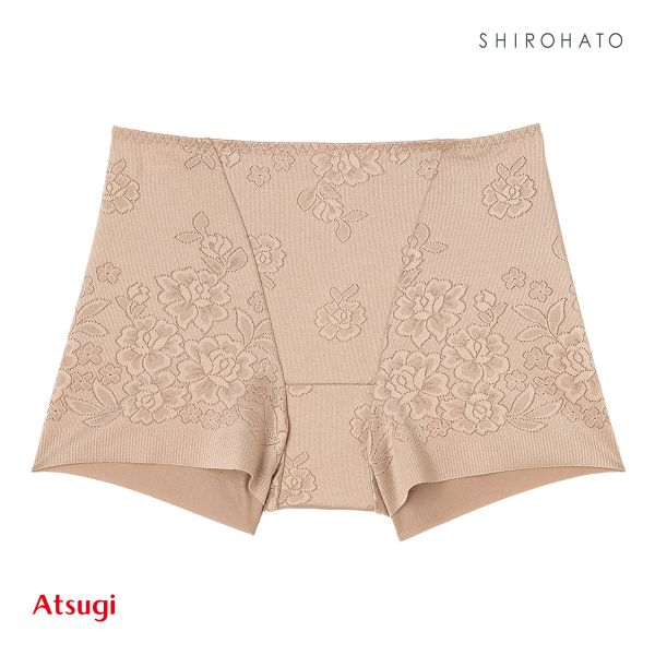 アツギ ATSUGI SLATTY スラッティ 花柄ジャガード ヘムショーツ お腹おさえ 1分丈 単品