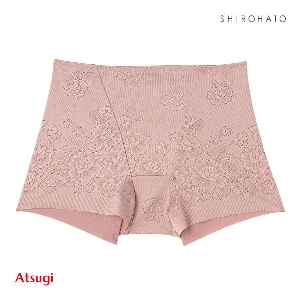 アツギ ATSUGI SLATTY スラッティ 花柄ジャガード ヘムショーツ お腹おさえ 1分丈 単品