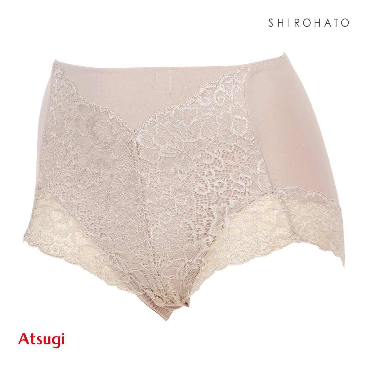 アツギ ATSUGI 3Dカバー ショーツ 綿95％ 深ばき お腹おさえ お尻すっぽり 包みこむ 3L 4L 大きいサイズ 単品(LBR-薄ブラウン-3L)