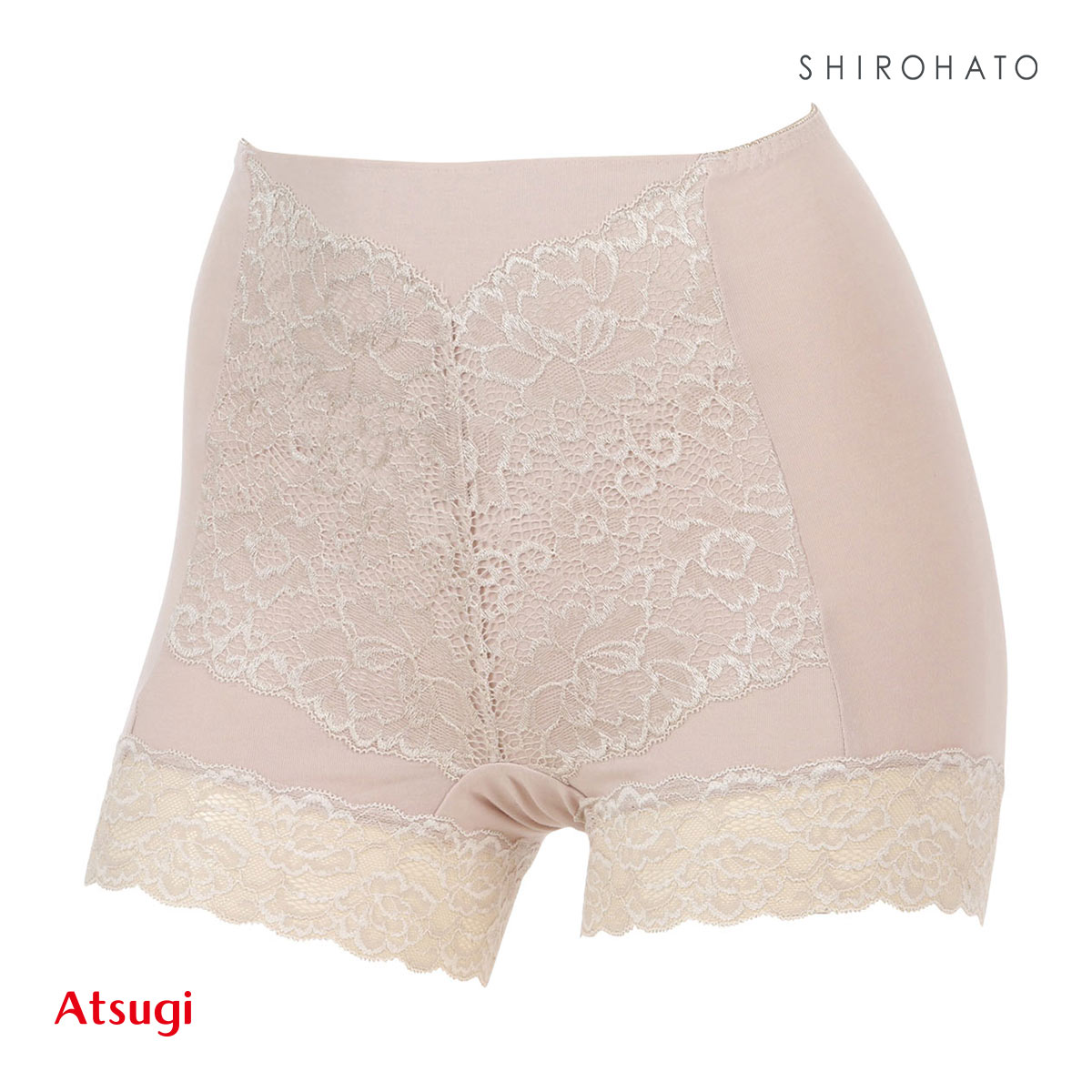 アツギ ATSUGI 3Dカバー ショーツ 1分丈 綿95％ 深ばき お腹おさえ お尻すっぽり 包みこむ 3L 4L 大きいサイズ 単品(LBR-薄ブラウン-3L)