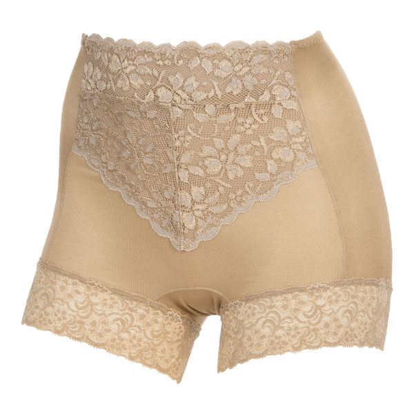 アツギ ATSUGI 3Dカバー ショーツ 1分丈 深ばき 深め お腹おさえ 綿混 光沢フライス 単品