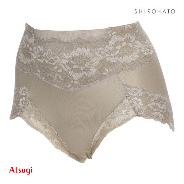アツギ ATSUGI 3Dカバー ショーツ 深ばき お腹おさえ 綿混 光沢フライス ヒップアップ 単品