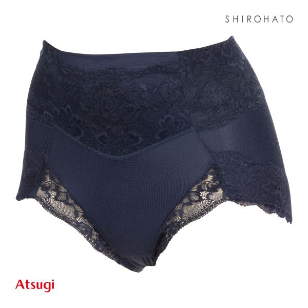 アツギ ATSUGI 3Dカバー ショーツ 深ばき お腹おさえ 綿混 光沢フライス ヒップアップ 単品