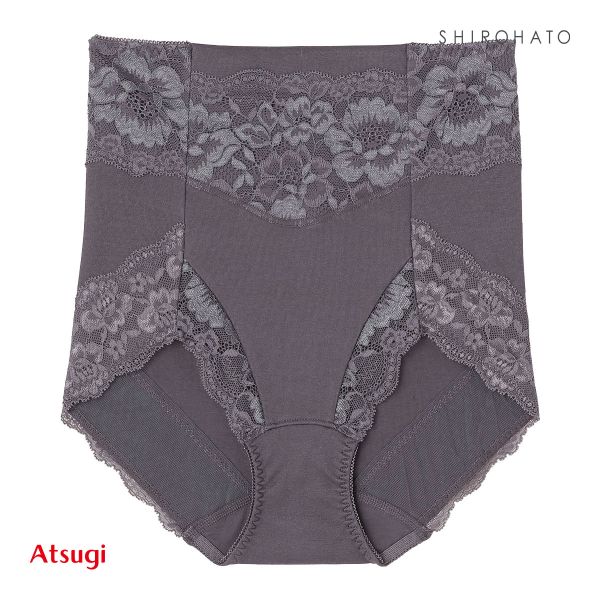 アツギ ATSUGI 3Dカバー ショーツ 深ばき お腹おさえ 綿混 光沢フライス ヒップアップ 単品