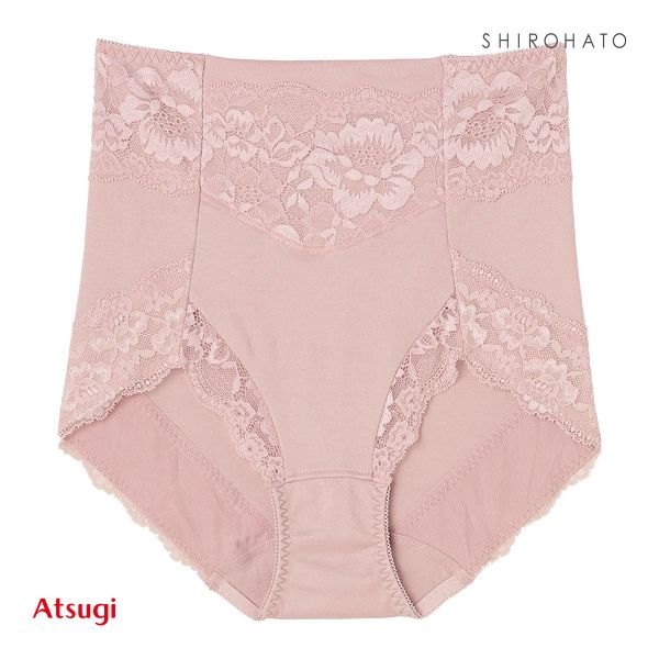 アツギ ATSUGI 3Dカバー ショーツ 深ばき お腹おさえ 綿混 光沢フライス ヒップアップ 単品