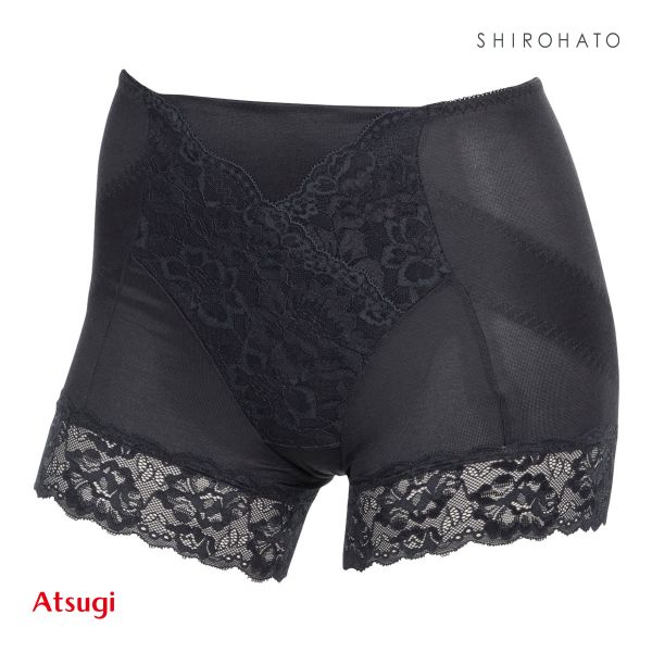 アツギ ATSUGI 3Dカバー ショーツ 1分丈 深ばき お腹おさえ 綿混 光沢フライス 単品