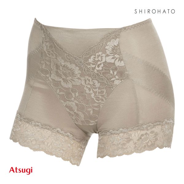 アツギ ATSUGI 3Dカバー ショーツ 1分丈 深ばき お腹おさえ 綿混 光沢フライス 単品