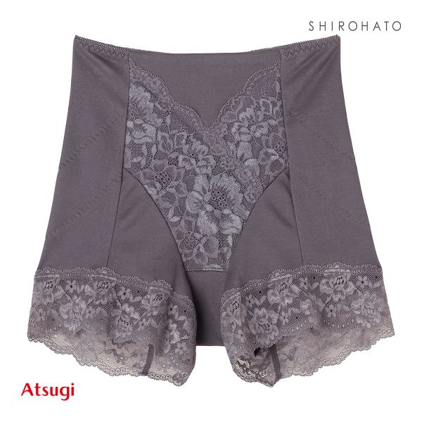 アツギ ATSUGI 3Dカバー ショーツ 1分丈 深ばき お腹おさえ 綿混 光沢フライス 単品