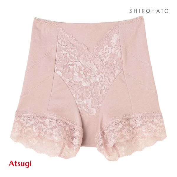 アツギ ATSUGI 3Dカバー ショーツ 1分丈 深ばき お腹おさえ 綿混 光沢フライス 単品