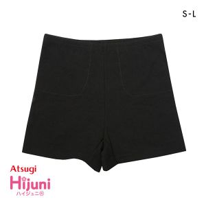 アツギ ATSUGI ハイジュニ Hijuni 超ロング防水シート付 オーバーパンツ 1分丈 綿混 キッズ ジュニア 女の子 単品