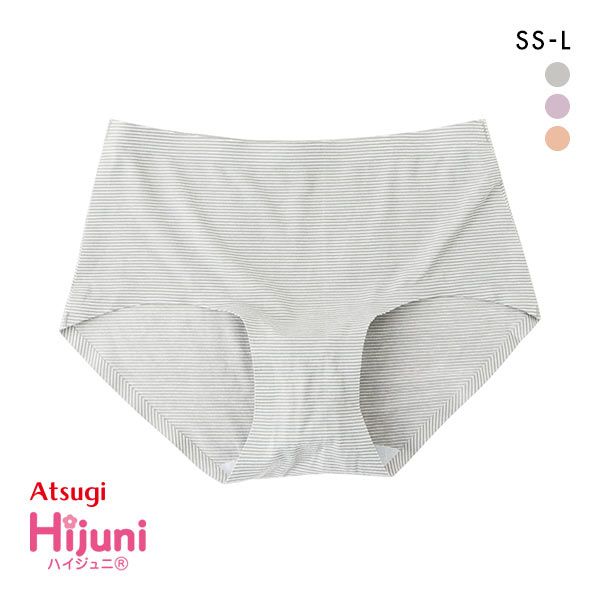 アツギ ATSUGI ハイジュニ Hijuni 透けにくい ボーダー柄 ショーツ パンツ 綿混 ひびきにくい ジュニア 女の子 単品