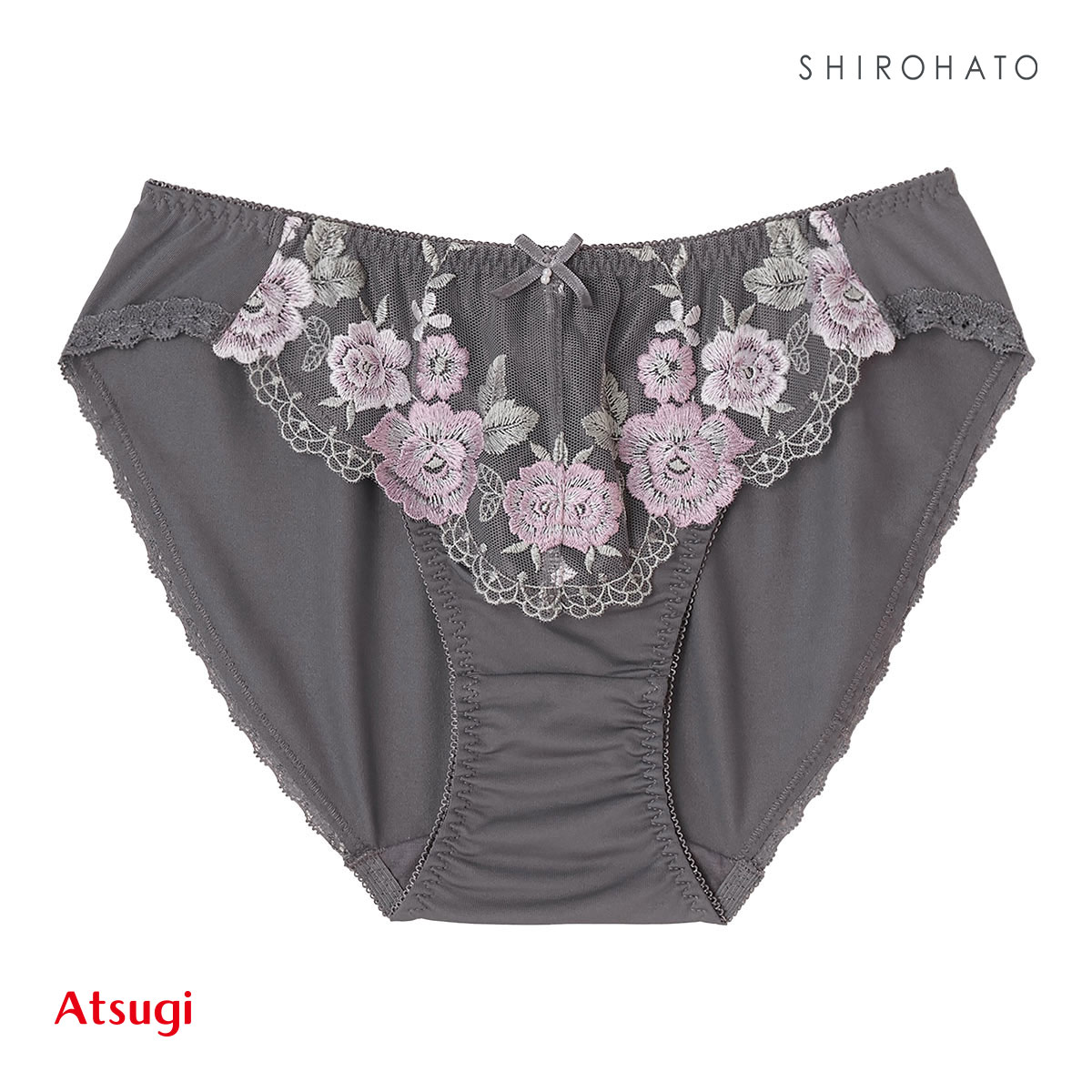 アツギ ATSUGI イーセレクト e-select シームレスカップブラ ペアショーツ スタンダードショーツ 単品(DGY-濃グレー-M)