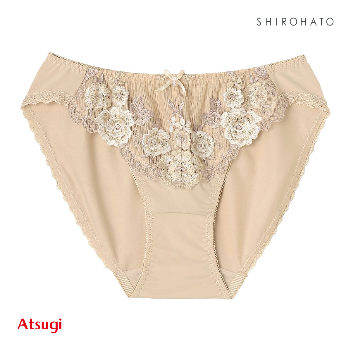 アツギ ATSUGI イーセレクト e-select シームレスカップブラ ペアショーツ スタンダードショーツ 単品(BE-ベージュ-M)