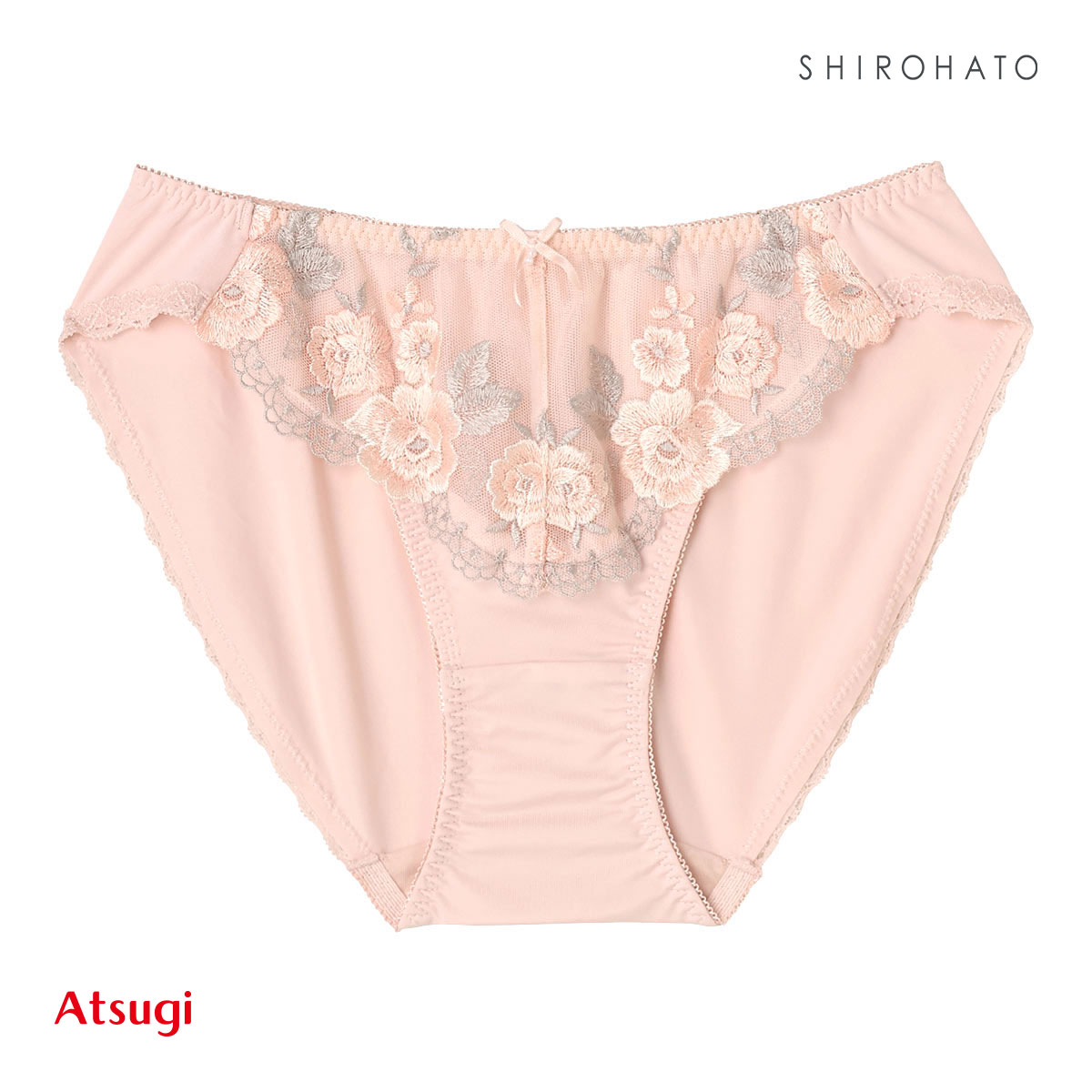 アツギ ATSUGI イーセレクト e-select シームレスカップブラ ペアショーツ スタンダードショーツ 単品(COP-コーラルピンク-M)