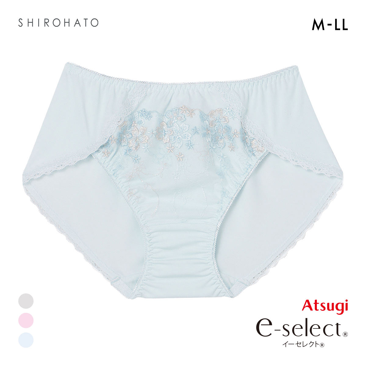 アツギ イーセレクト e-select ペアショーツ スタンダード 美しく整える ATSUGI M L LL 大きいサイズ(LBU-薄ブルー-M)