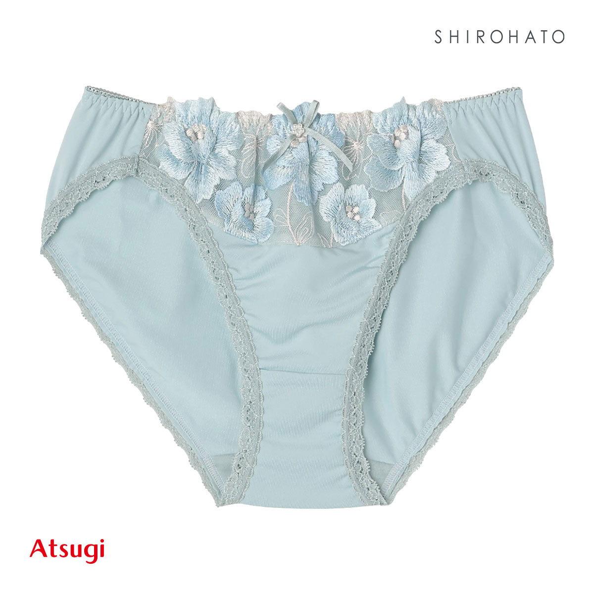 アツギ ATSUGI イーセレクト e-select なめらかフィットブラ ペアショーツ スタンダードショーツ 単品(BGY-ブルーグレー-M)