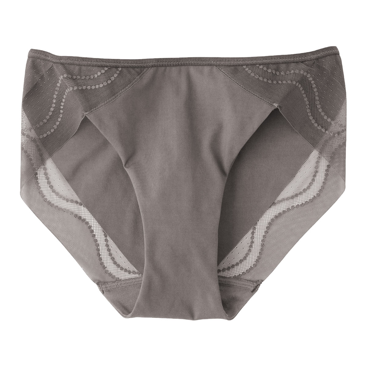 アツギ ATSUGI ヌードメイク NUDE Make ヌーディナチュラル フィット コーディネート ショーツ レーシー スタンダード 単品(BGY-ブラウングレー-M)