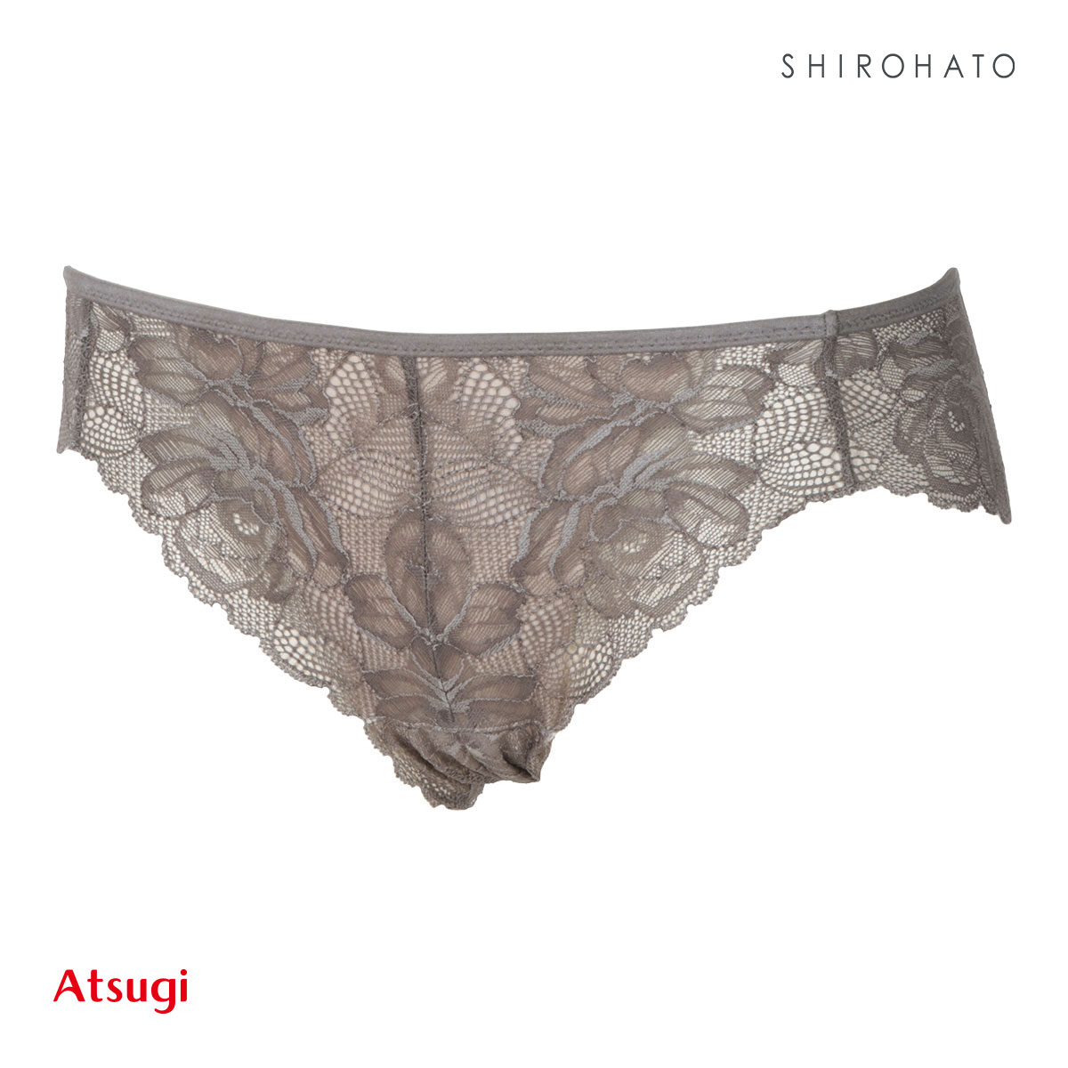 アツギ ATSUGI ヌードメイク NUDE Make ストレッチ 総レース ショーツ スタンダード 単品(BRG-ブラウングレー-M)