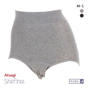 アツギ ATSUGI シーフリー Shefree サニタリーショーツ 夜用 ナイト 生理用 深ばき 綿混 ロング防水シート