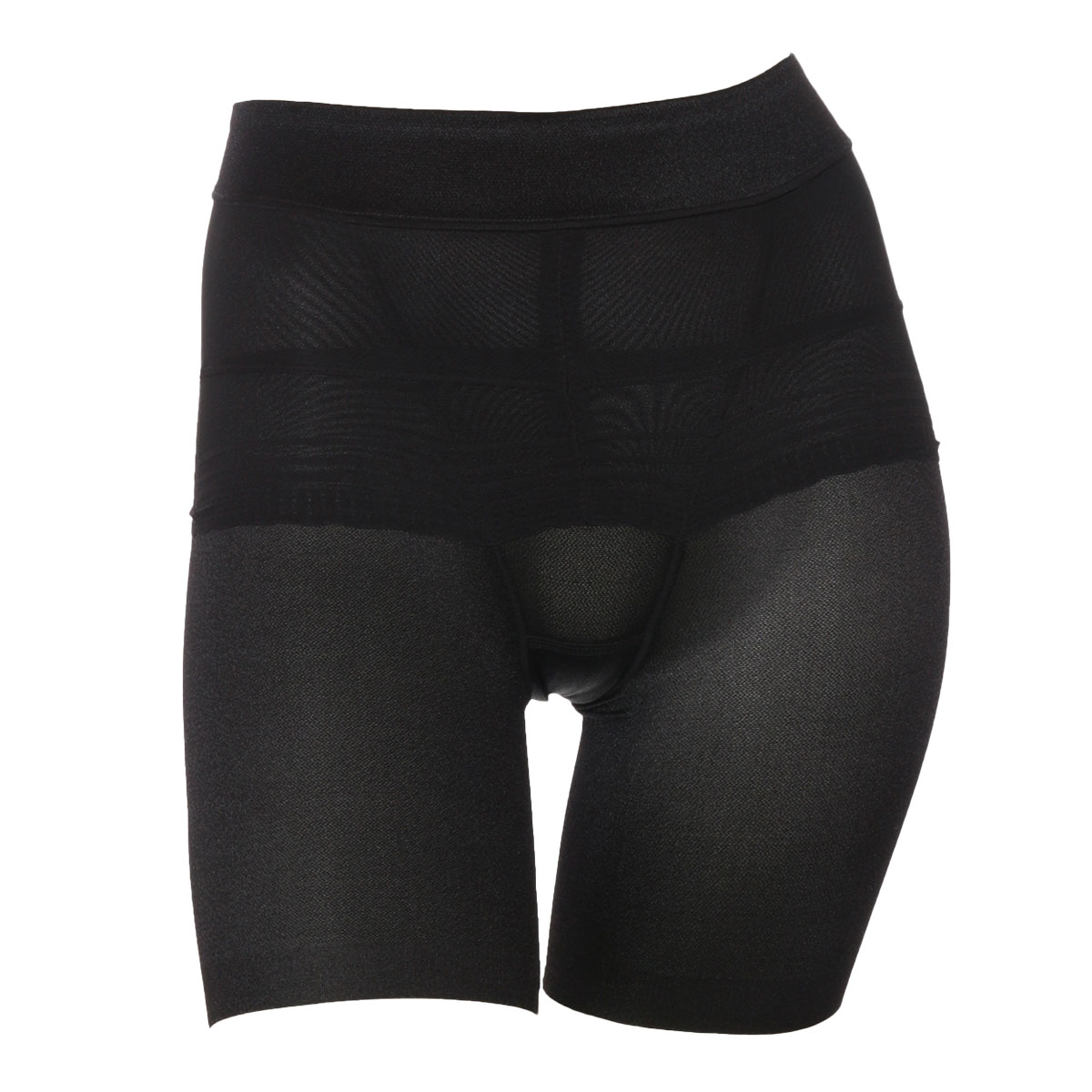 アツギ ATSUGI 骨盤メイク 骨盤ベルト付き ヘムショーツ 3分丈 お腹おさえ 補正 ひびきにくい(BK-ブラック-M)