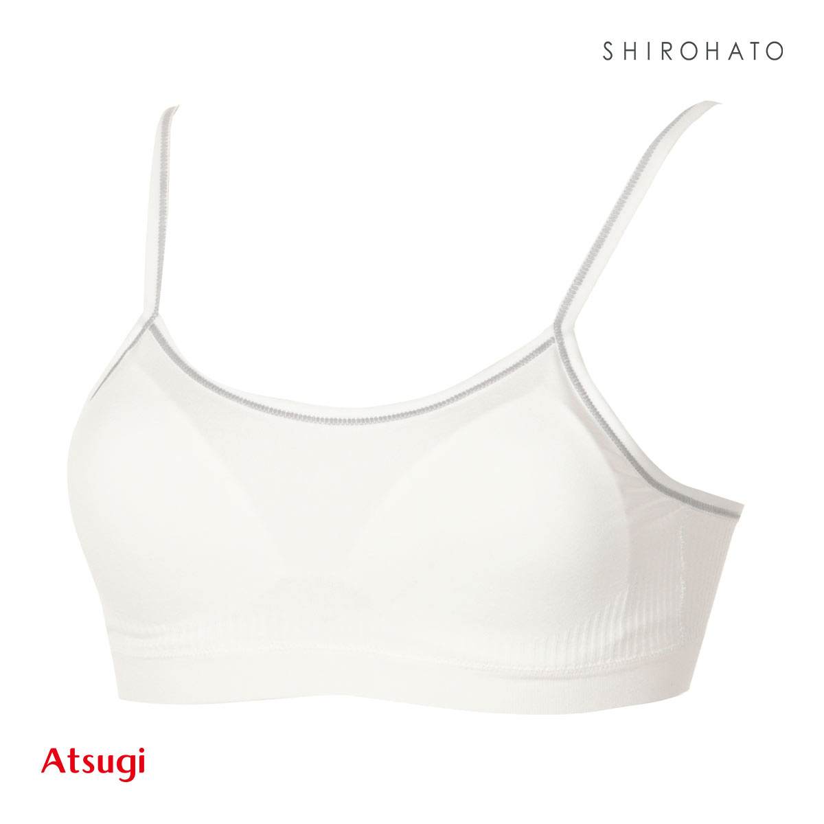 アツギ ATSUGI ハイジュニ Hijuni 成型ハーフトップ ノンワイヤー ブラジャー ファーストブラ ジュニア 女の子 単品(OW-オフホワイト-S)