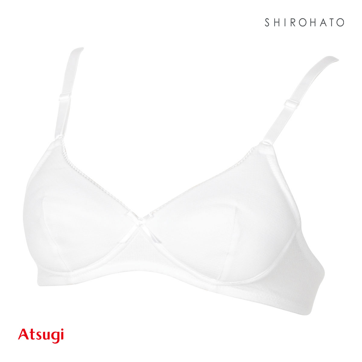 アツギ ATSUGI Hijuni ハイジュニ School ふんわりカップ ノンワイヤーブラ ジュニアブラ 女の子 単品(WH-ホワイト-S)