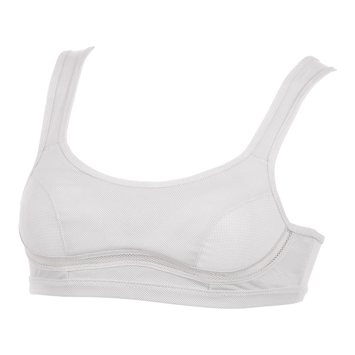 アツギ ATSUGI ハイジュニ Hijuni ムレにくい メッシュ スポーツブラ ジュニア 女の子 単品(GY-グレー-S)