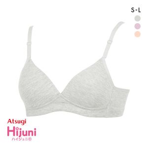 アツギ ATSUGI ハイジュニ Hijuni 透けにくい ノンワイヤーブラ 後ろホックなし ひびきにくい ジュニア 女の子 かぶりタイプ