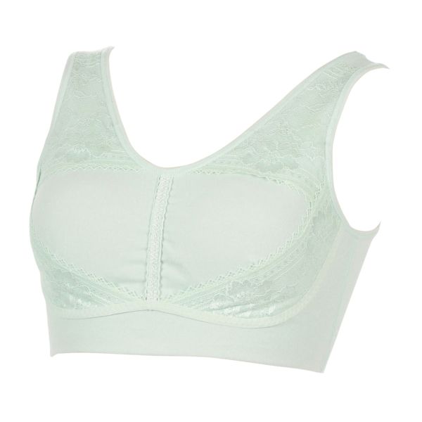 アツギ ATSUGI かいみんぐ 快眠ing レースソフトホールド ナイトブラ ハーフトップ ノンワイヤー ブラジャー 綿混 単品