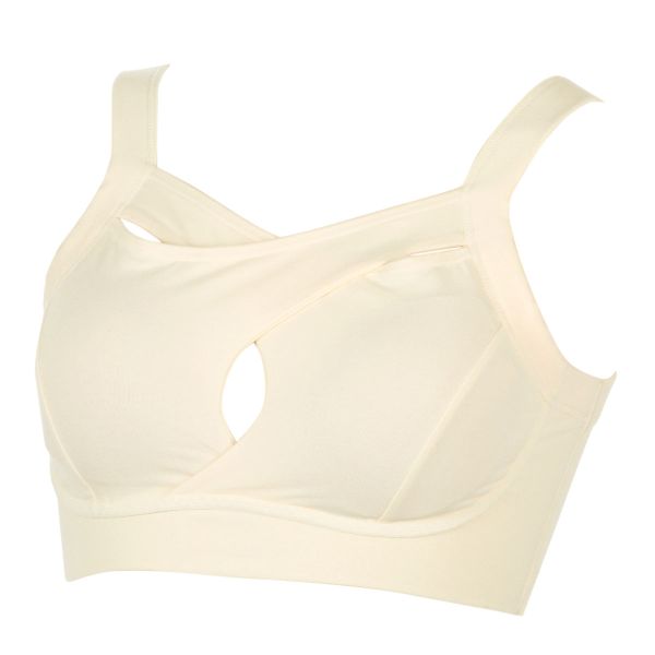 アツギ ATSUGI かいみんぐ 快眠ing クロスナイトブラ ハーフトップ ノンワイヤー ブラジャー オーガニックコットン混 単品