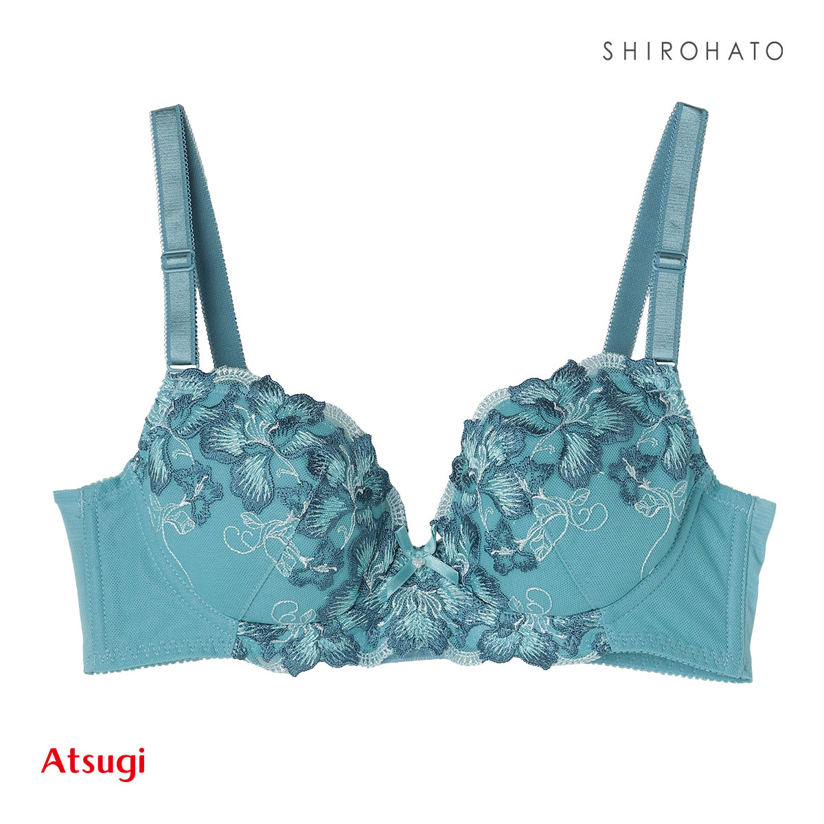 アツギ ATSUGI Beauty Make 上向き柔らかメイクブラ ソフトワイヤー ブラジャー アンダー大きいサイズ 単品(BU-ブルー-A70)