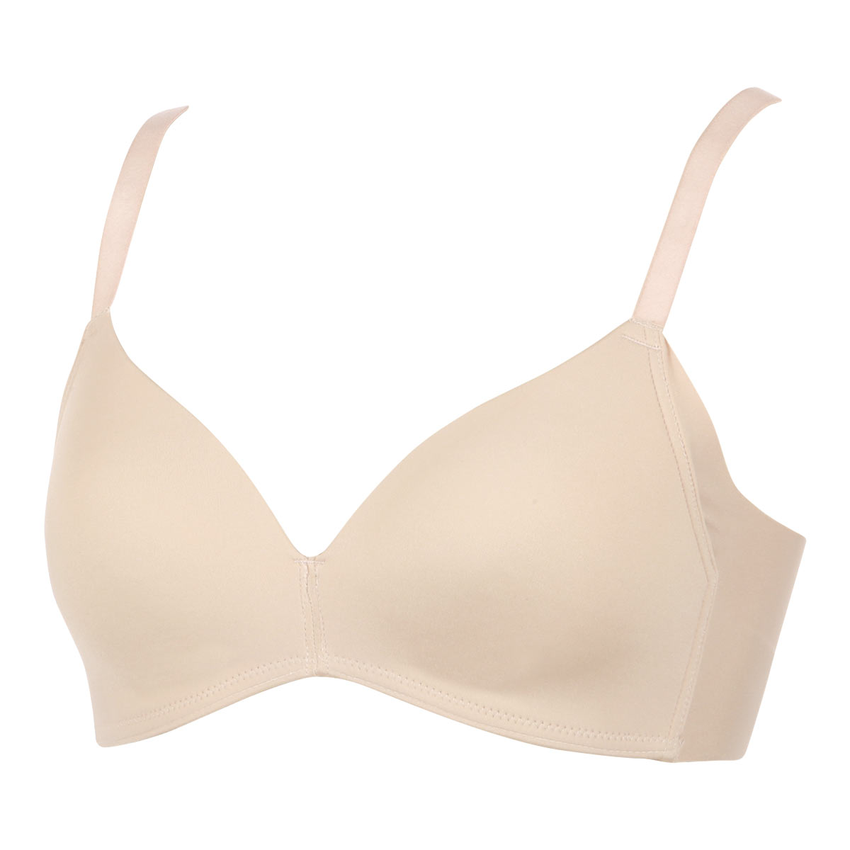 アツギ ATSUGI ヌードメイク NUDE Make ブラジャー ノンワイヤー シームレスカップ ワイヤレスブラ 単品(LBR-薄ブラウン-M)