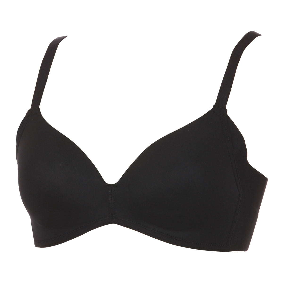 アツギ ATSUGI ヌードメイク NUDE Make ブラジャー ノンワイヤー シームレスカップ ワイヤレスブラ 単品(BK-ブラック-M)