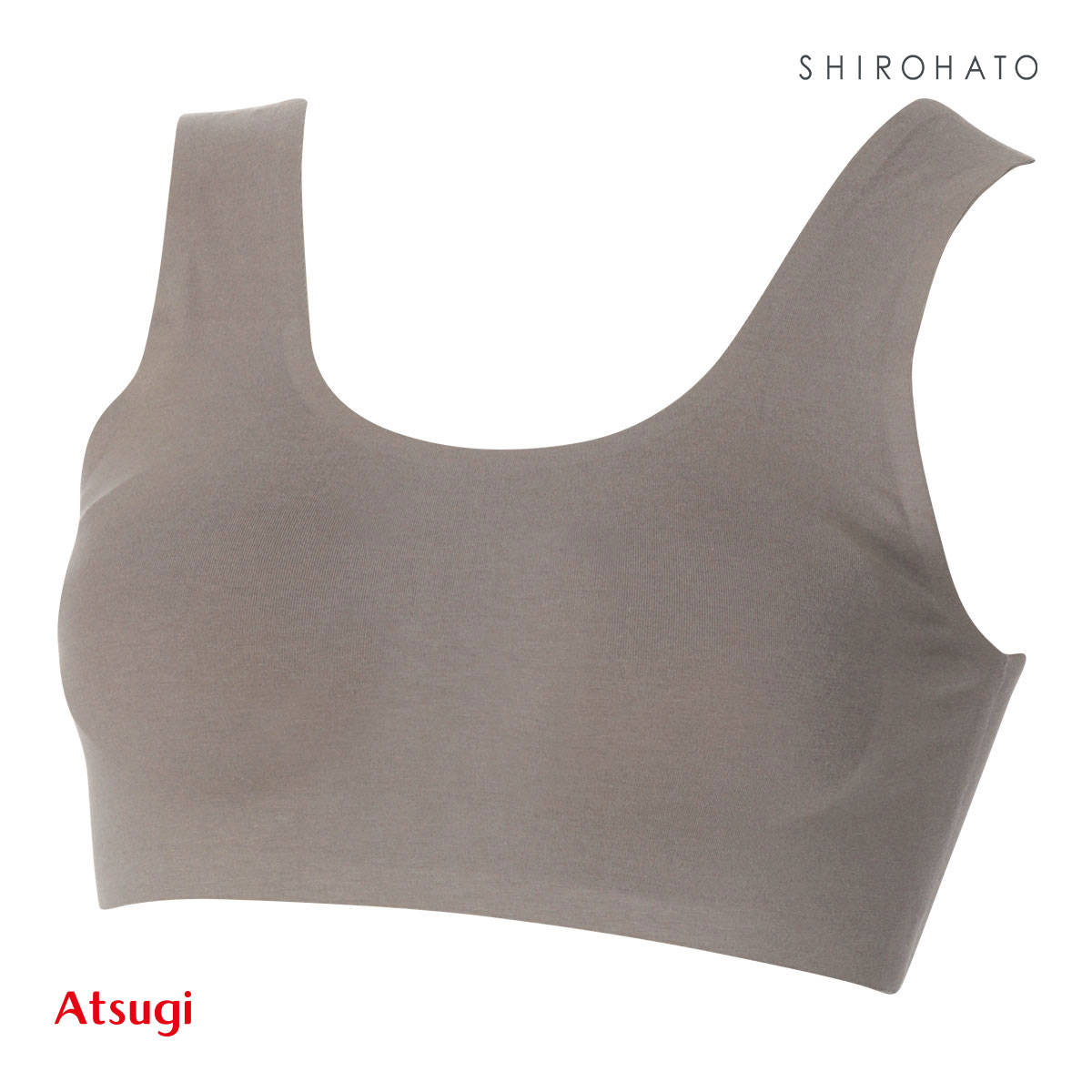 アツギ ATSUGI ヌードメイク NUDE Make やわらかハーフトップ ブラジャー ノンワイヤー 単品(BR-ブラウン-M)