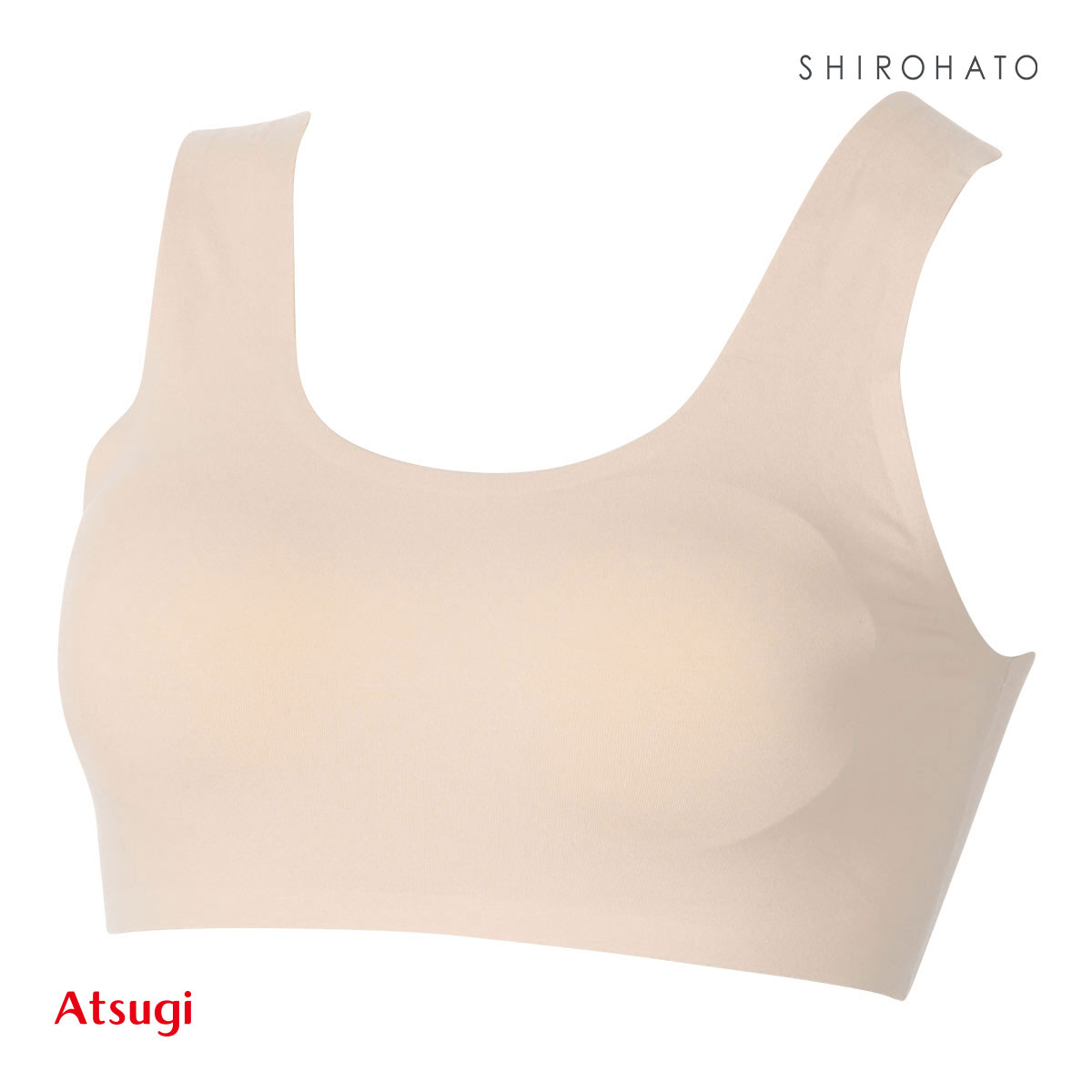 アツギ ATSUGI ヌードメイク NUDE Make やわらかハーフトップ ブラジャー ノンワイヤー 単品(BE-ベージュ-M)