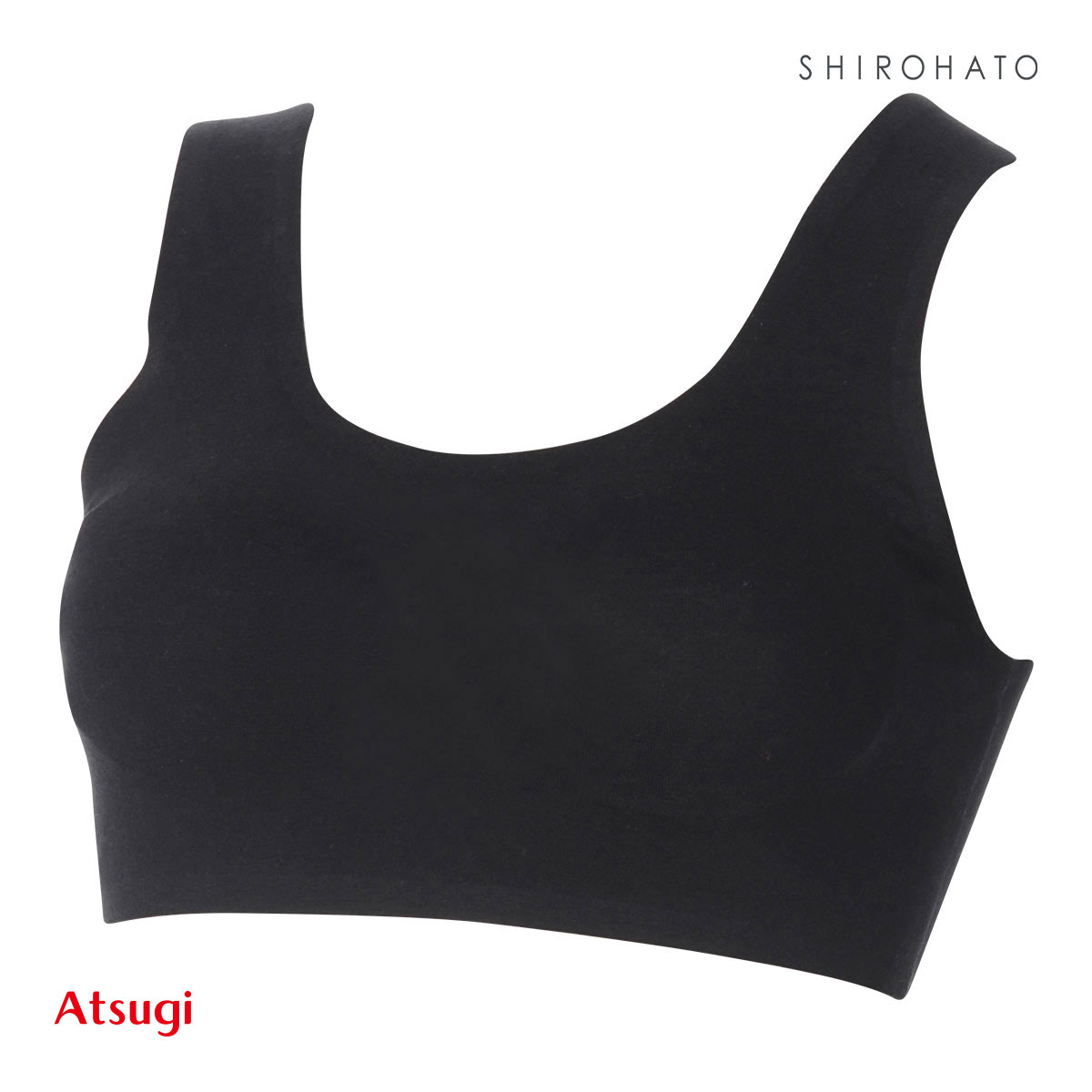 アツギ ATSUGI ヌードメイク NUDE Make やわらかハーフトップ ブラジャー ノンワイヤー 単品(BK-ブラック-M)