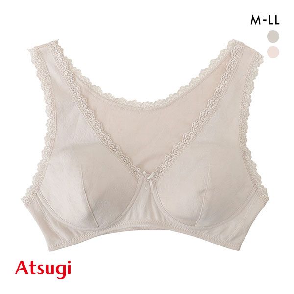 アツギ ATSUGI ラシェール らくらくかぶりブラ ノンワイヤー ブラジャー ハーフトップ ナイトブラ レディース 単品
