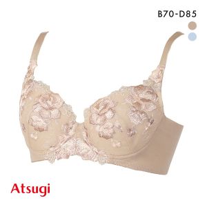 アツギ ATSUGI はだづつみ 肌包み 脇すっきり ブラジャー 脇高 脇布上辺ヘム ソフトワイヤー 単品