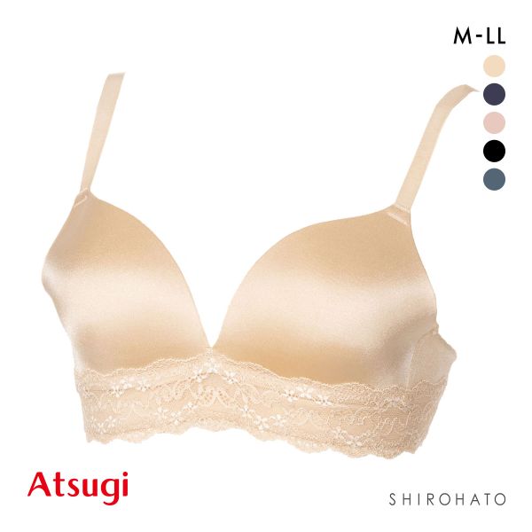 アツギ ATSUGI ナチュラリフト 自然にふっくら シームレスカップ ノンワイヤーブラ ブラジャー 単品