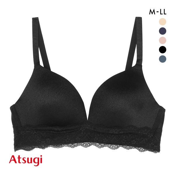 アツギ ATSUGI ナチュラリフト 自然にふっくら シームレスカップ ノンワイヤーブラ ブラジャー 単品
